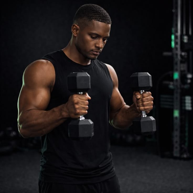 Momak izvodi "Hammer Curl"